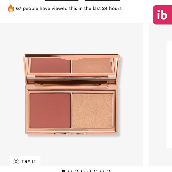 Charlotte Tilbury Mini Hollywood Blush & Glow Glide Pallet - Tan/Deep - Picture 5 of 13